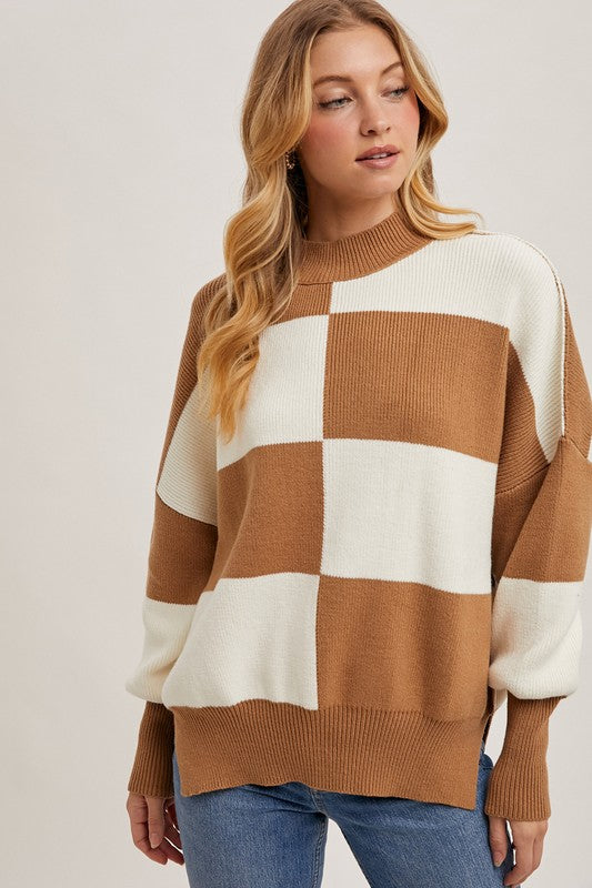 Color Block Dolman Sweater