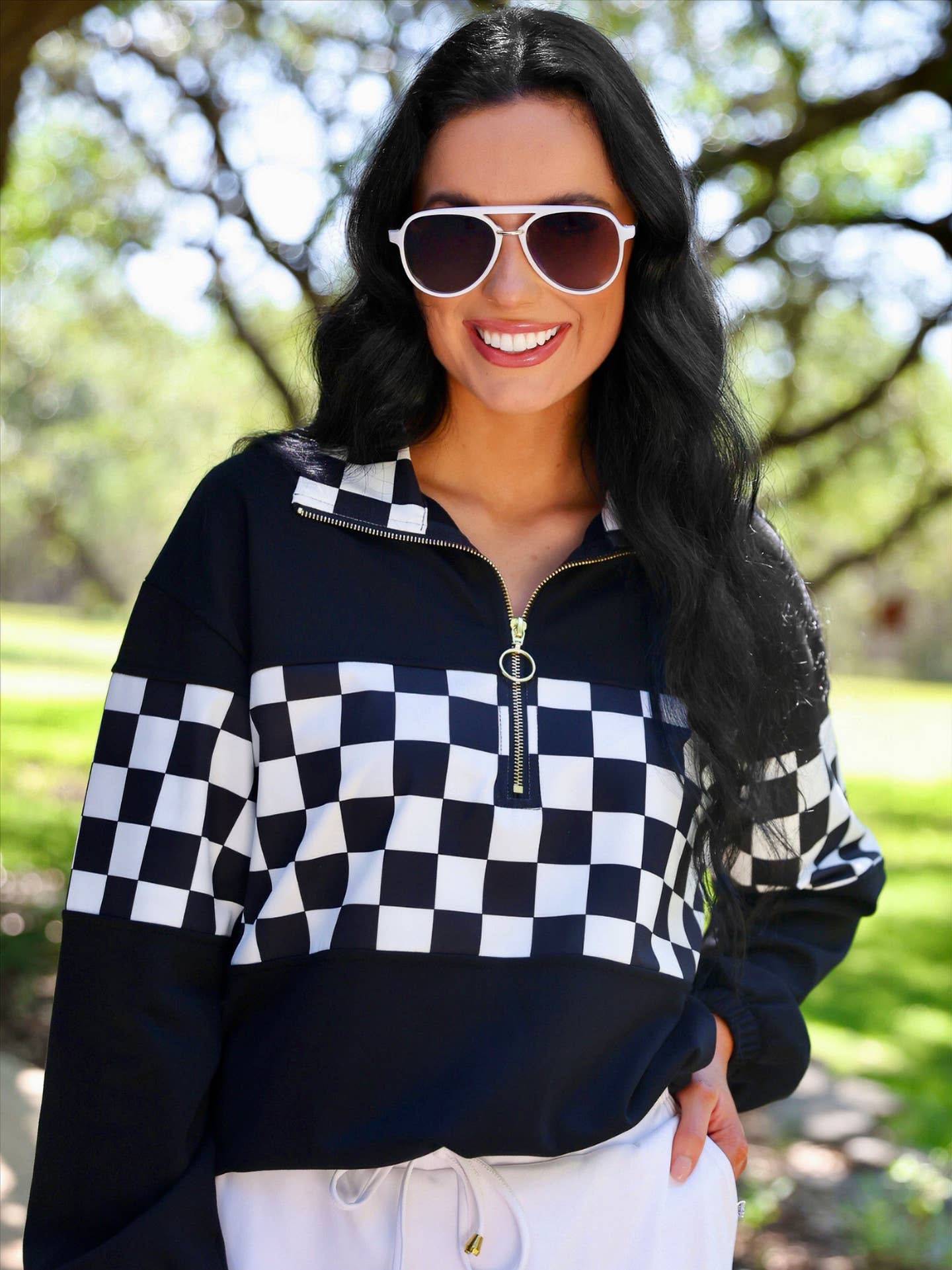 End Zone Checkered Pullover