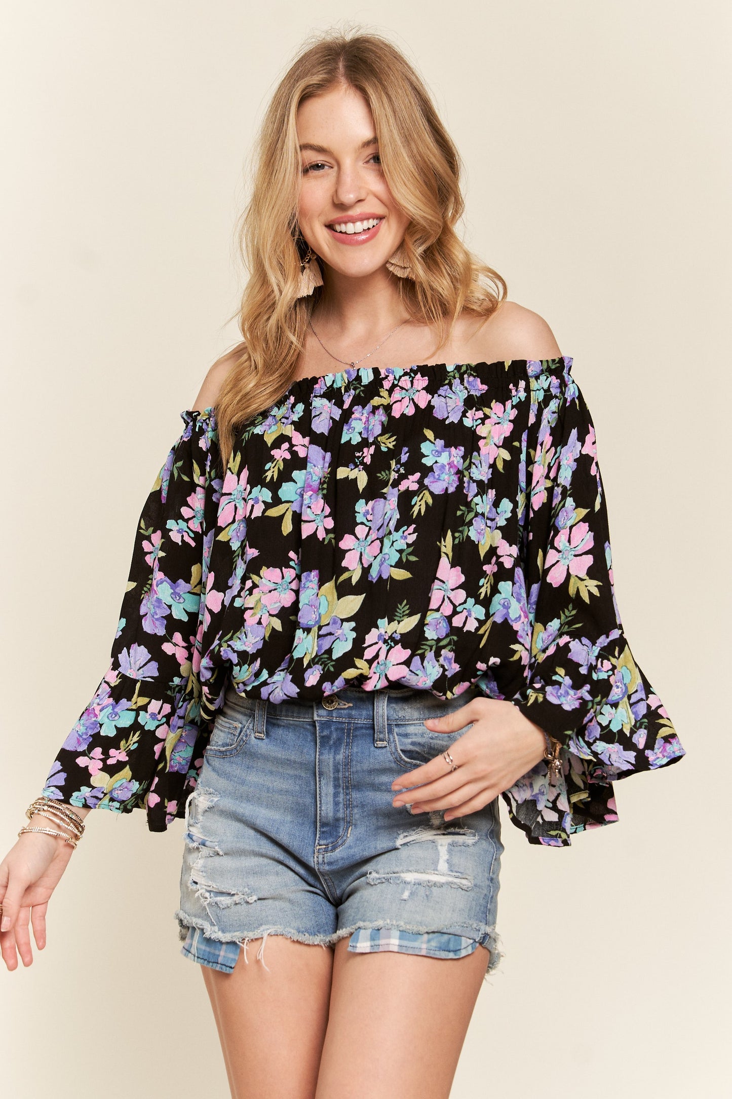 Off Shoulder Floral Top