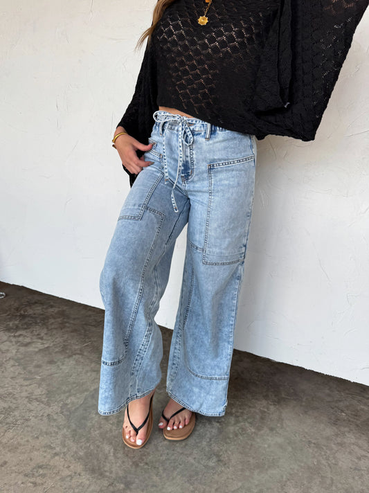 Tie Waist Jeans
