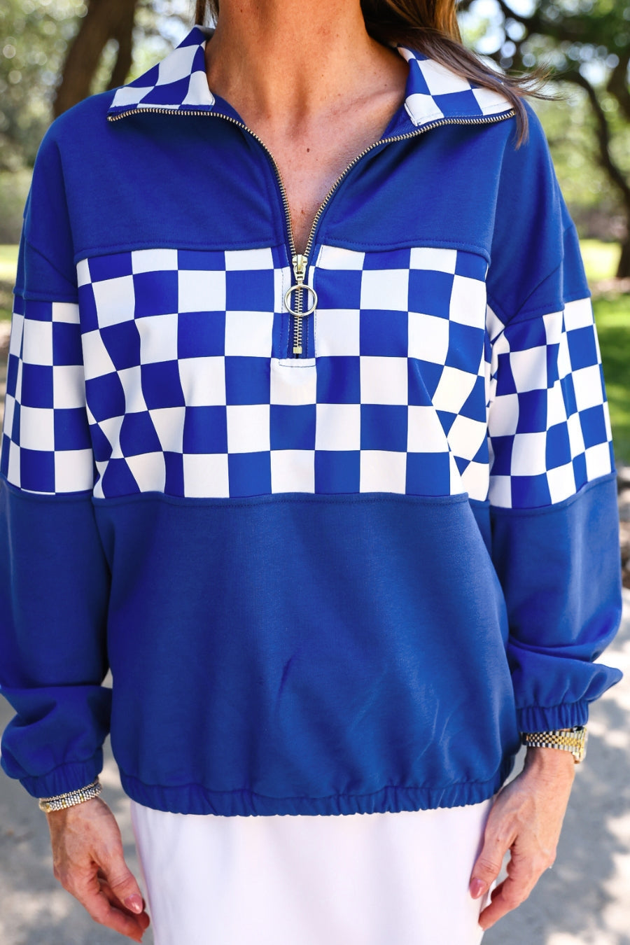 End Zone Checkered Pullover