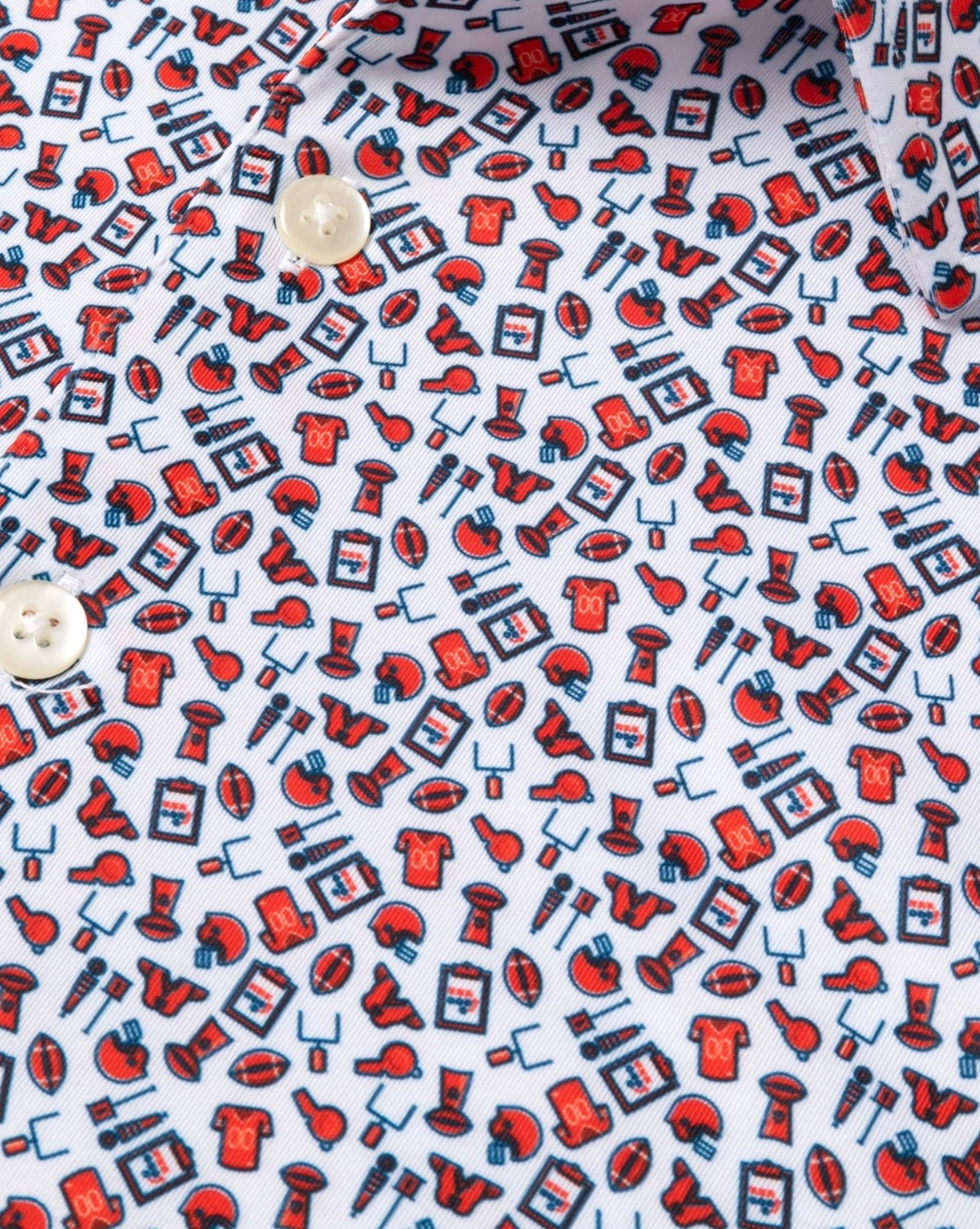 White Football Polo 2Putt