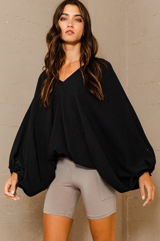 Dolman Sleeve Billowy Top