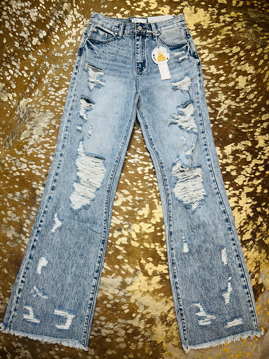 Destroyed High Rise Vintage Jeans