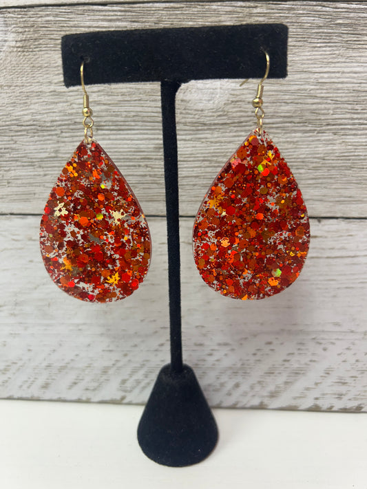 Harvest Resin Teardrop Earrings