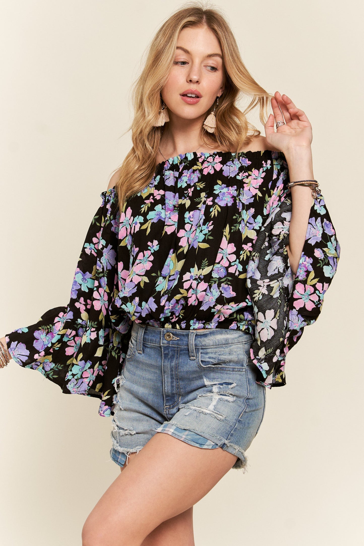 Off Shoulder Floral Top