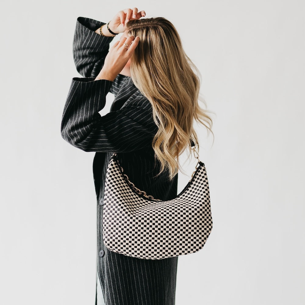Slouchy Woven Shoulder Bag