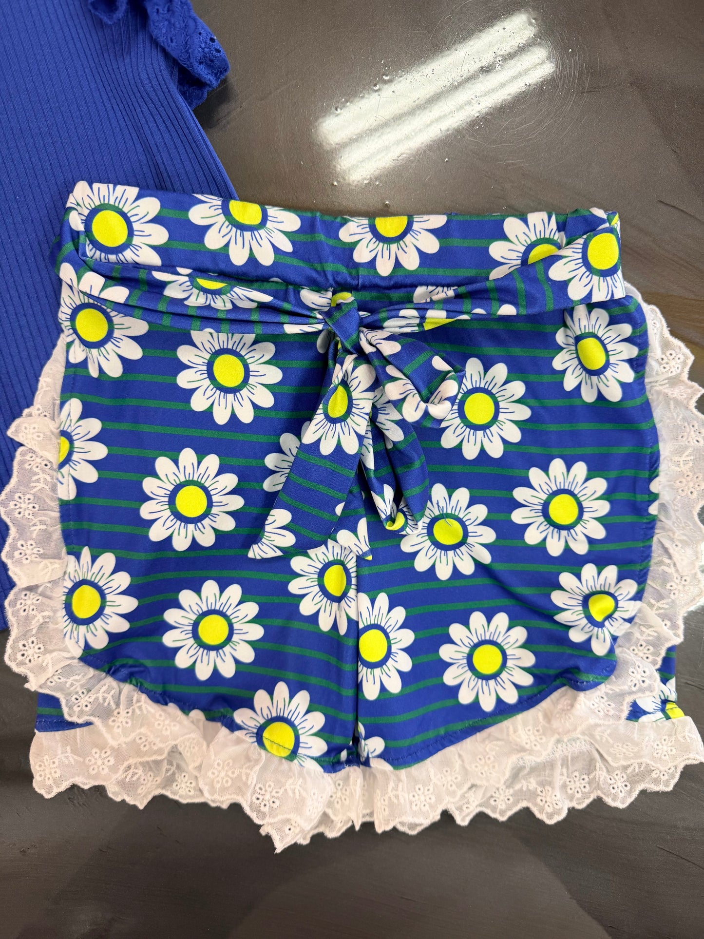 Girls Blue Daisy Set