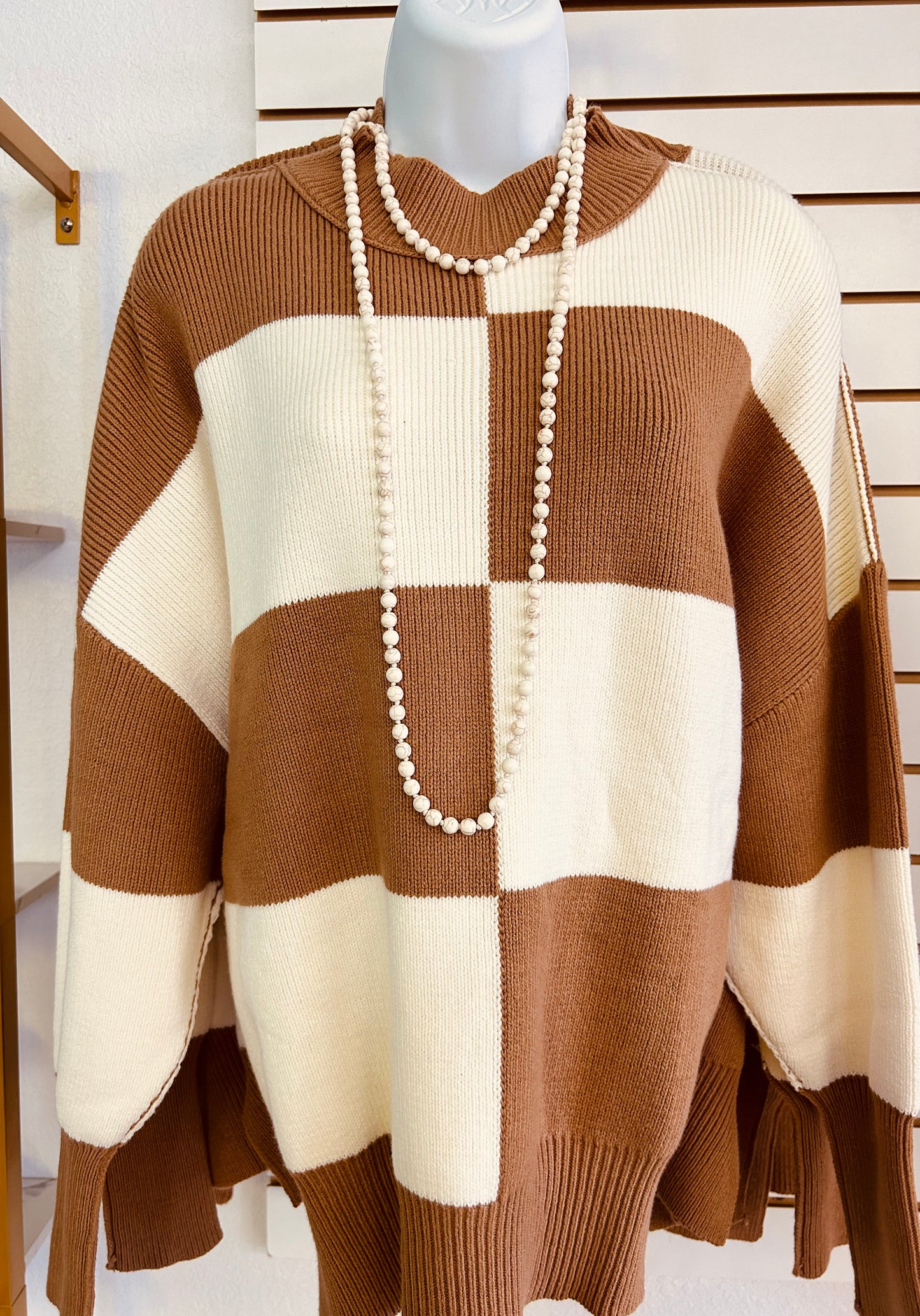 Color Block Dolman Sweater