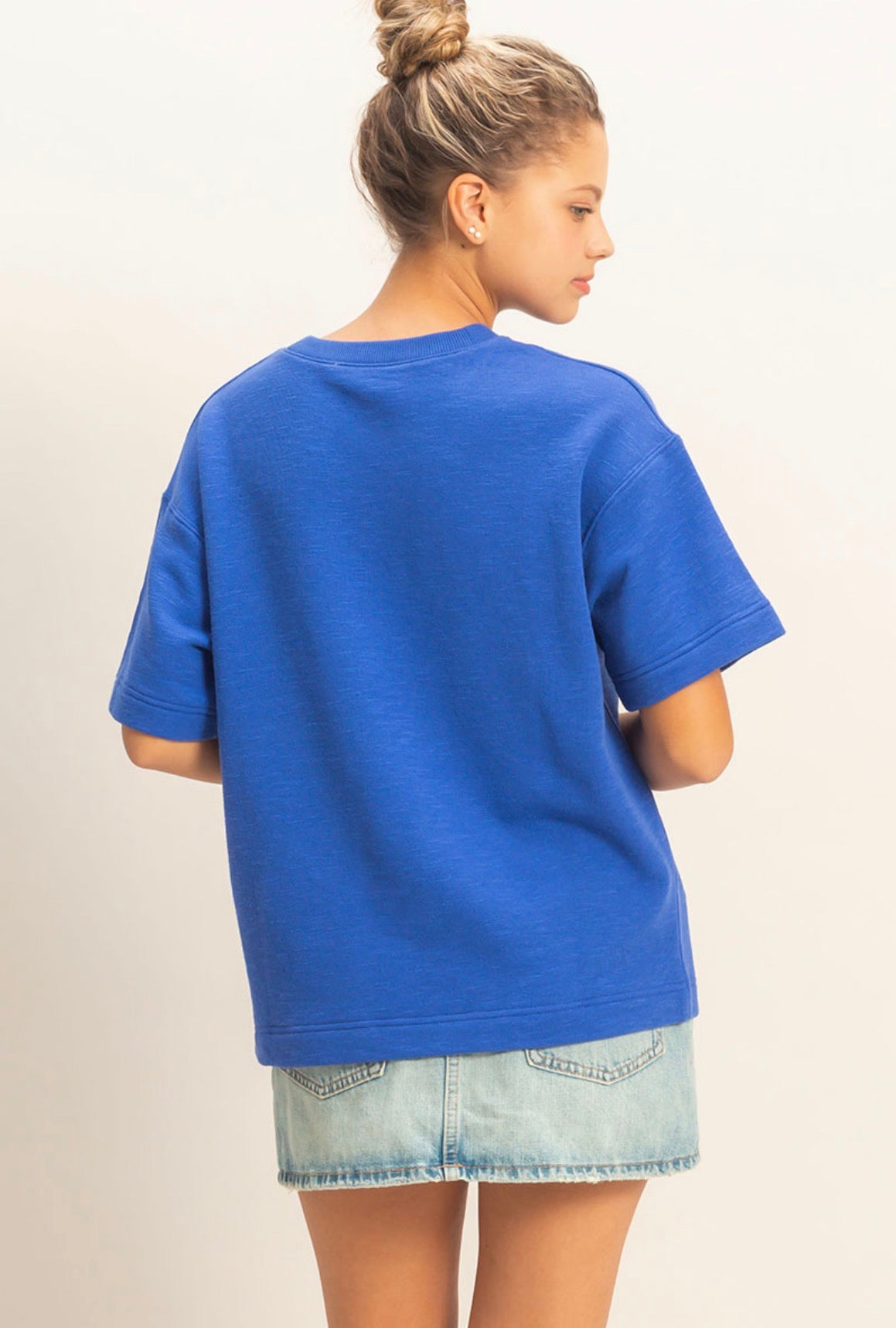 Cobalt Crew Neck Top