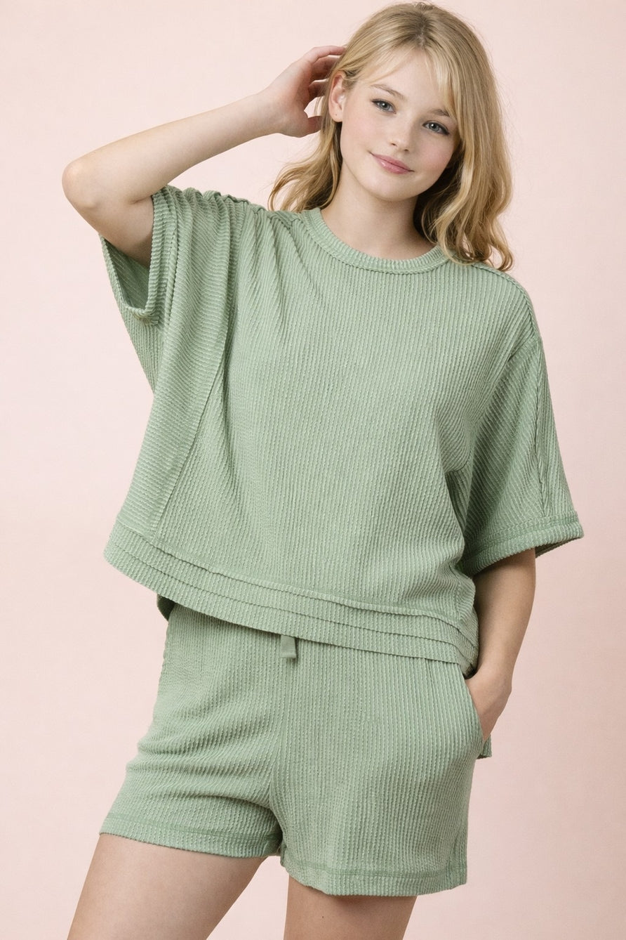 Ribbed Knit Comfy Short st