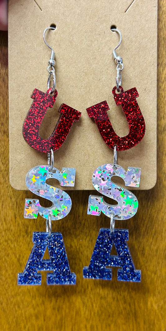 USA Dangle Earrings