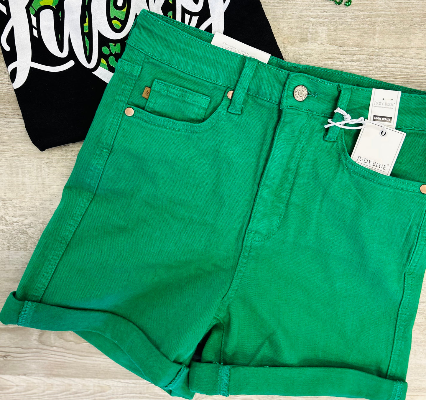 JB HW Tummy Control Green Shorts