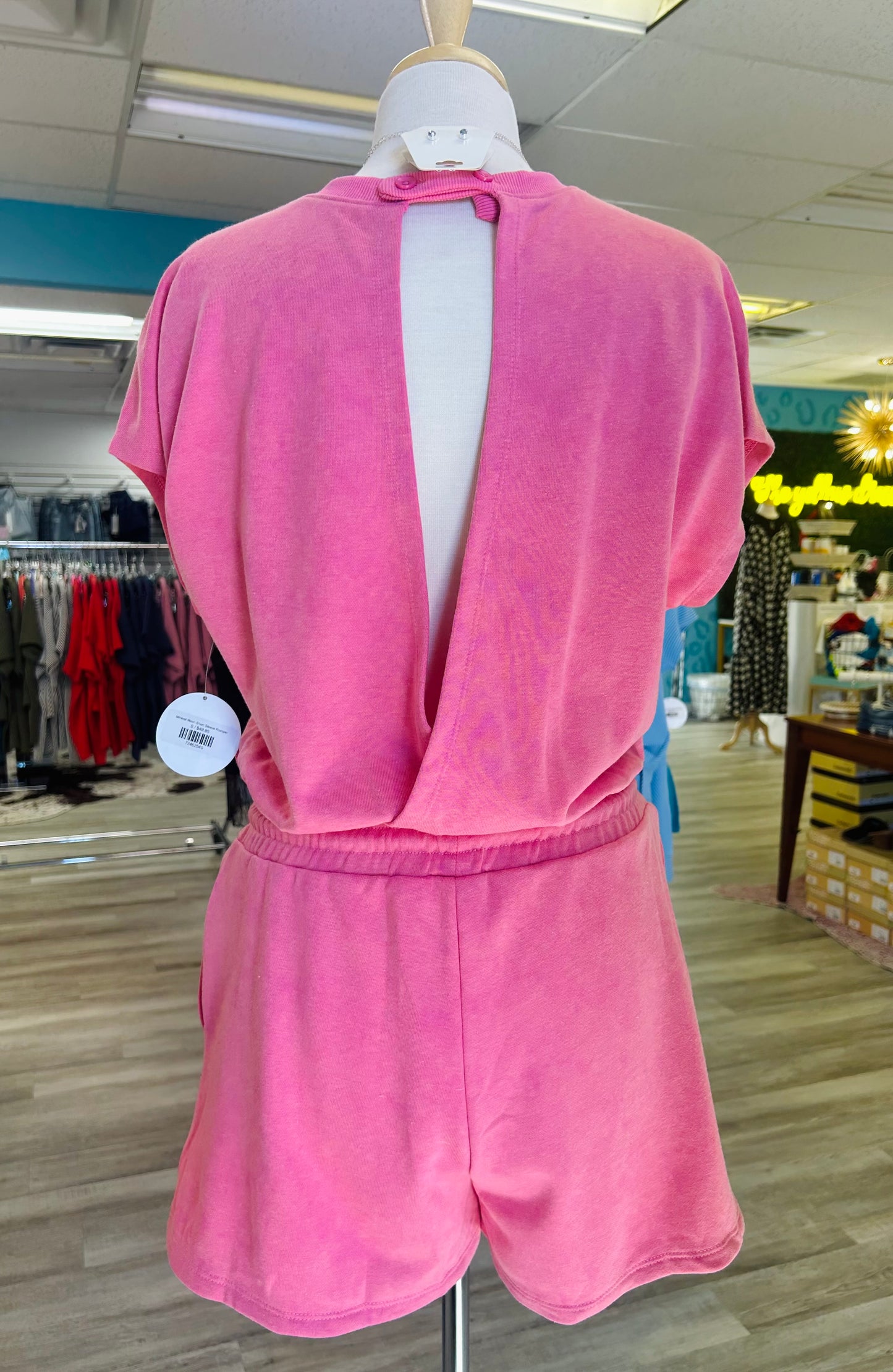 Mineral Wash Short Sleeve Romper