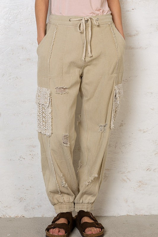 Tie Waistband Cargo Jogger