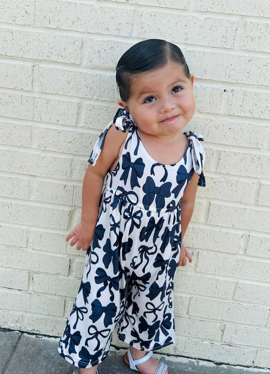 Black Bow Overalls