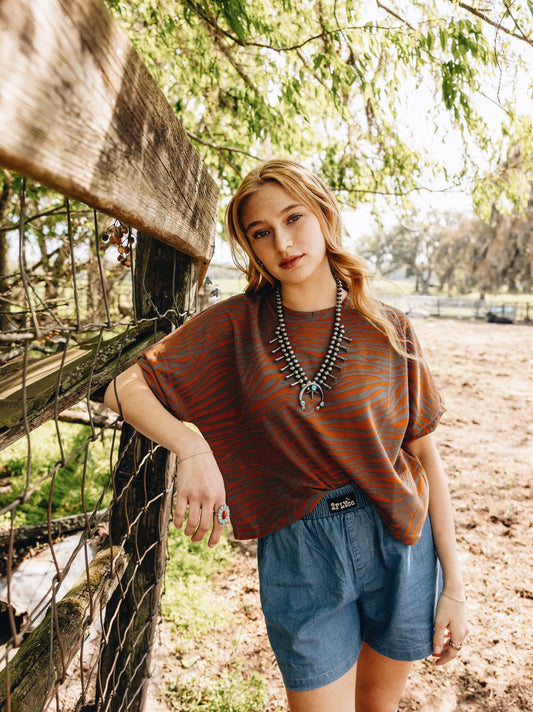 Zebra Burnout Top