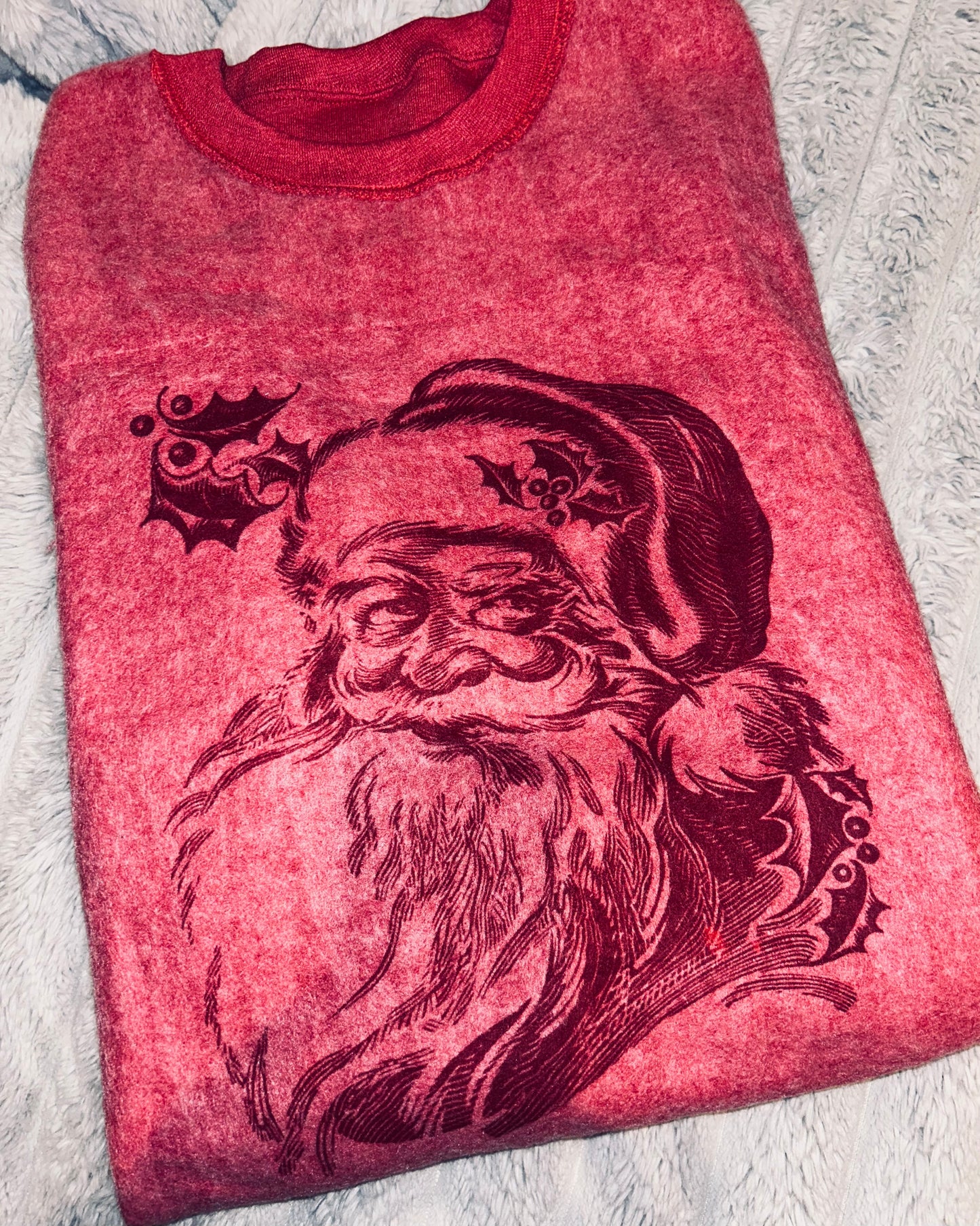 Vintage Inside Out Santa Sweater