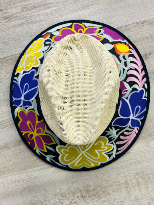 Floral Embroidery Straw Hat