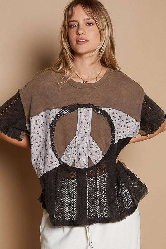 Oversized Peace Top