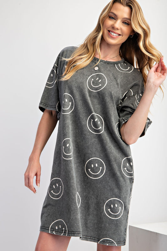 Happy Face T-shirt Dress