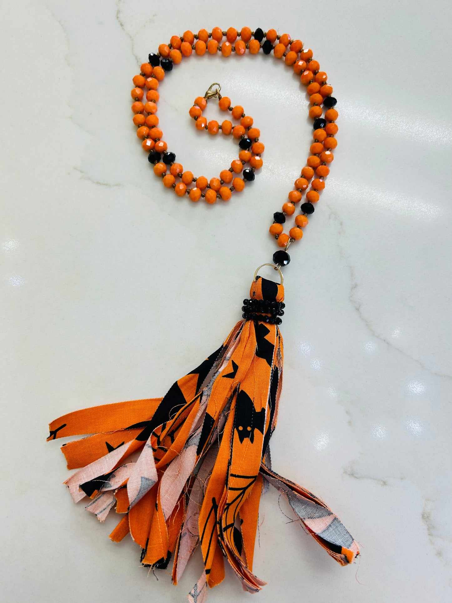 Halloween tassel necklace