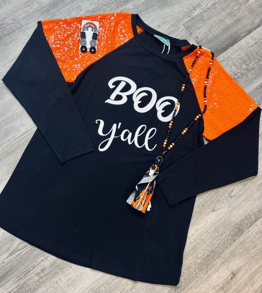 Boo Y'all Halloween Top