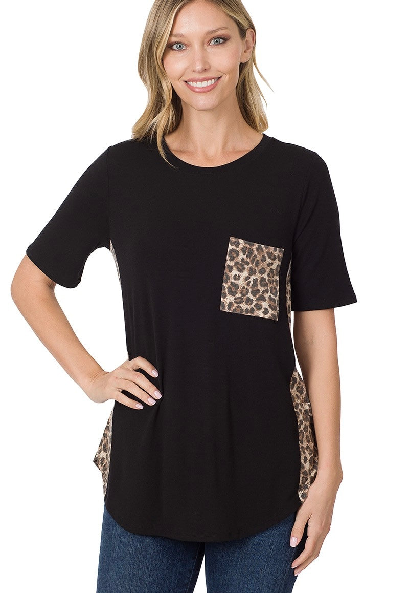 Leopard Pocket Top