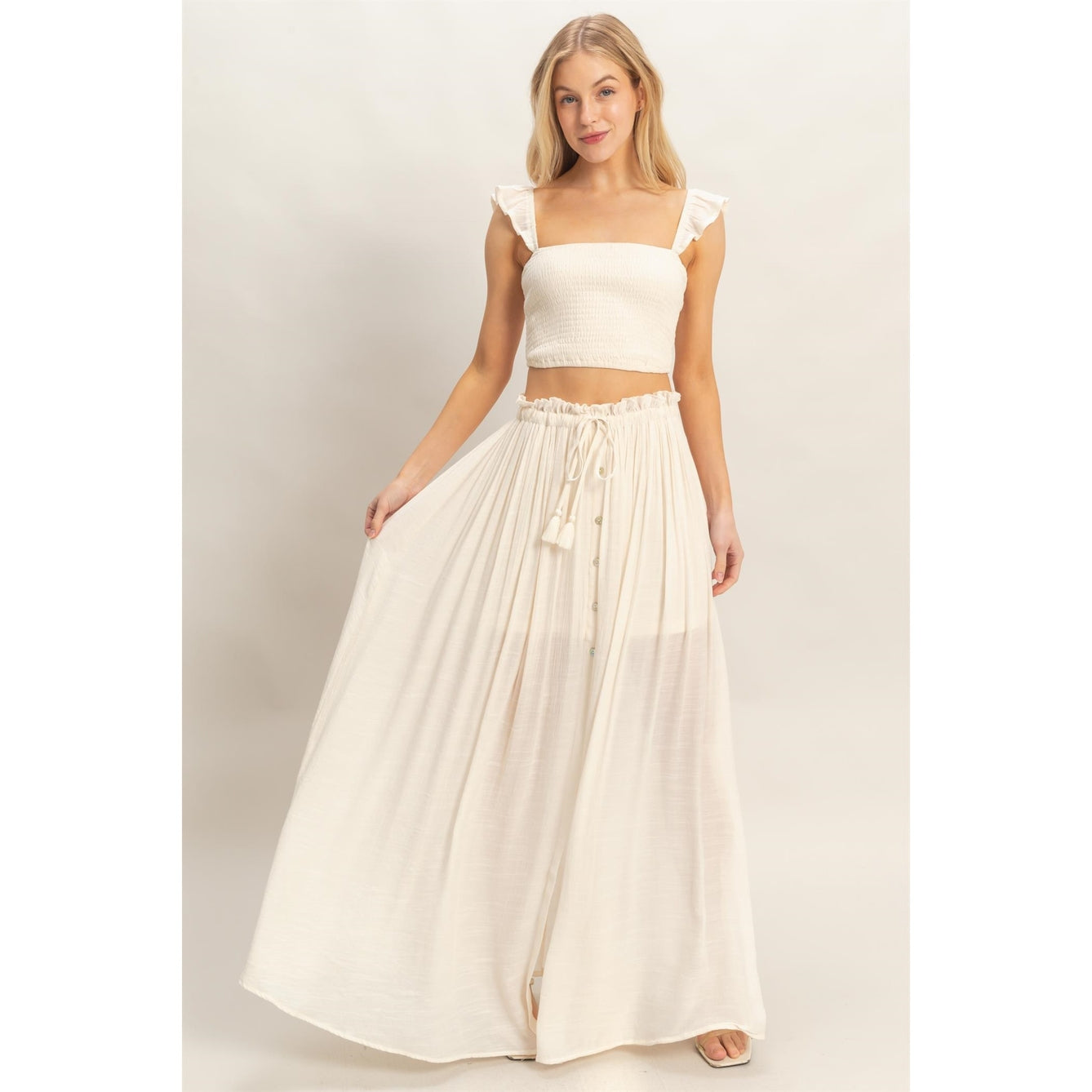 Smocked Top & Maxi Skirt Set