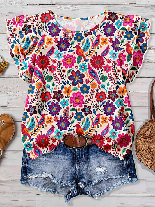 Bella Floral Print Top
