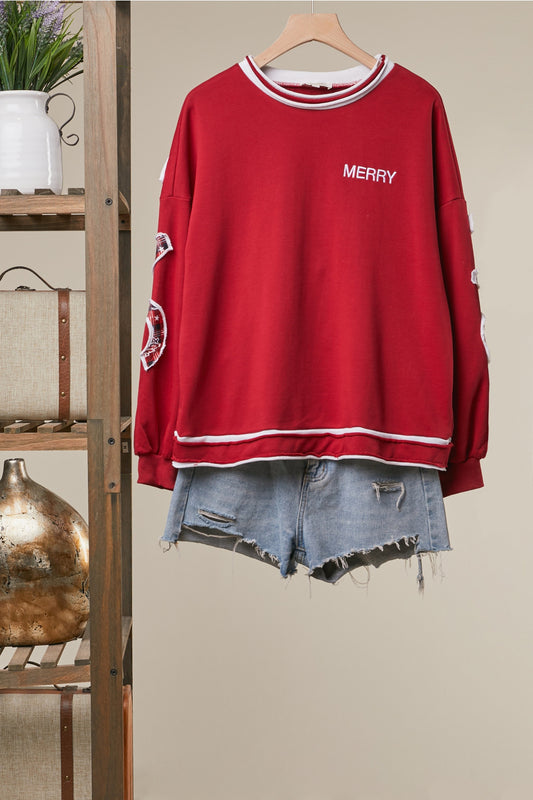 Christmas Back Lettering Sweatshirt