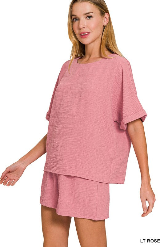 Woven Airflow Short Set