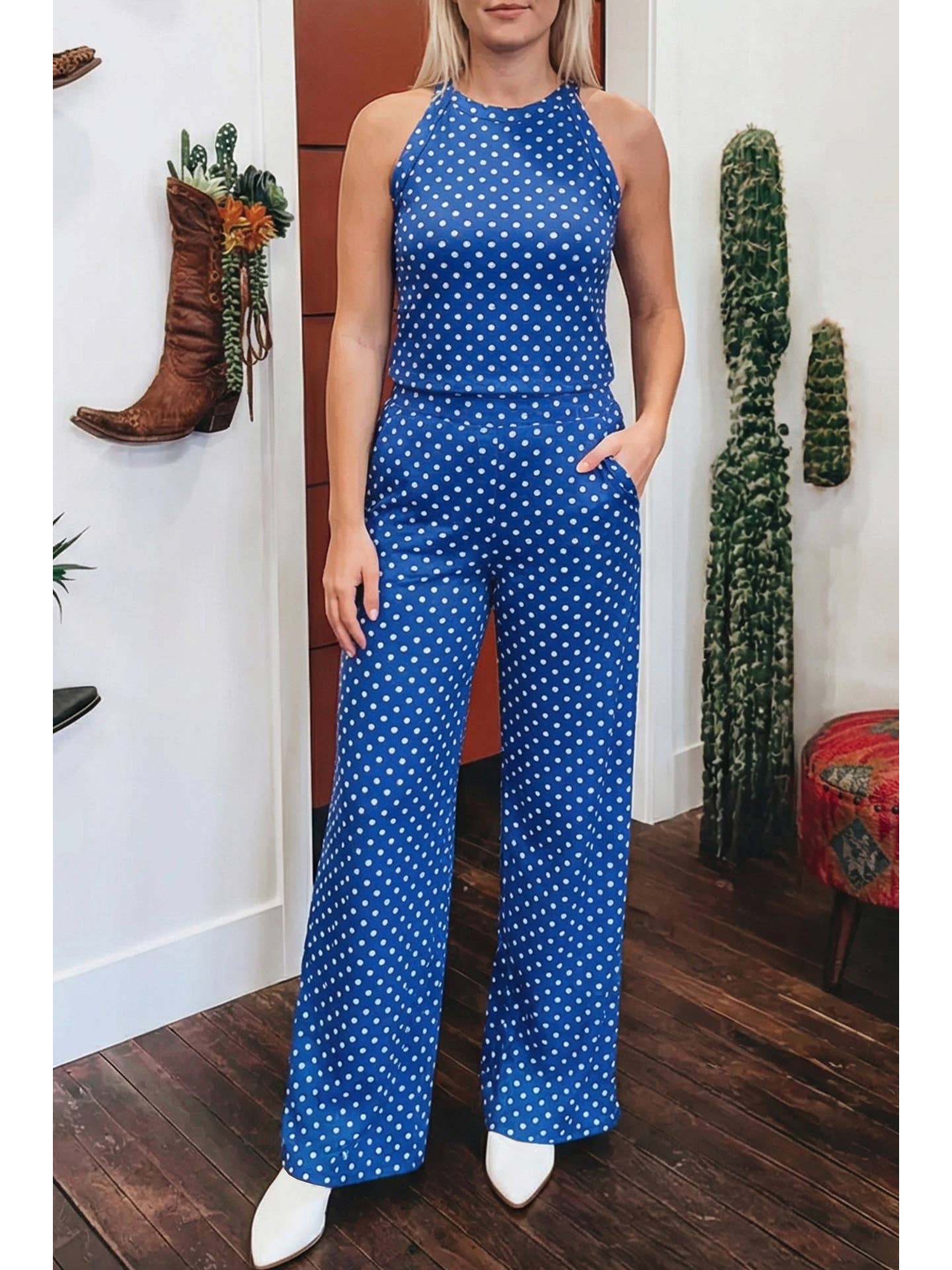 Polka Dot Slim Tank Set
