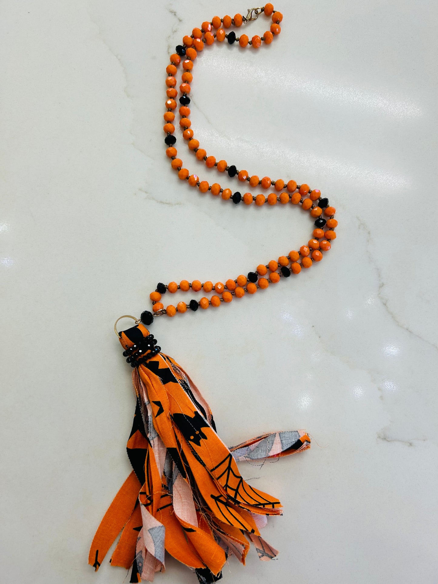 Halloween tassel necklace