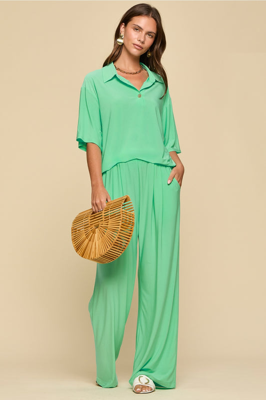 Mint Resort Wear Blouse Set