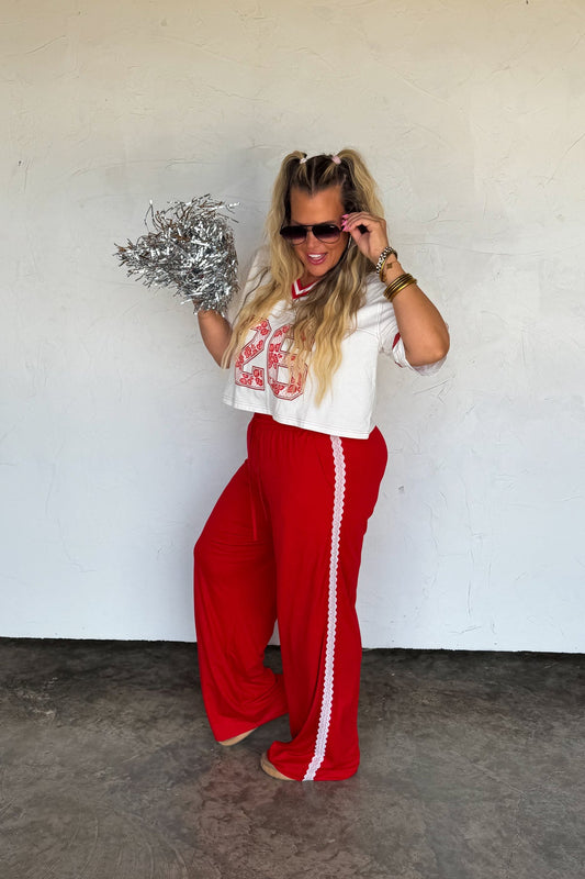 Red Rally Track Pants