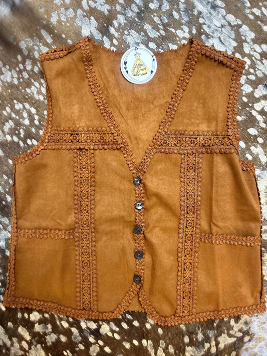 Suede Camel Vest