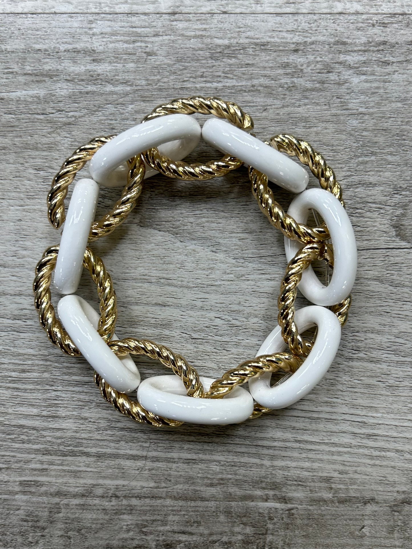 Large Color & Gold Link Bracelets