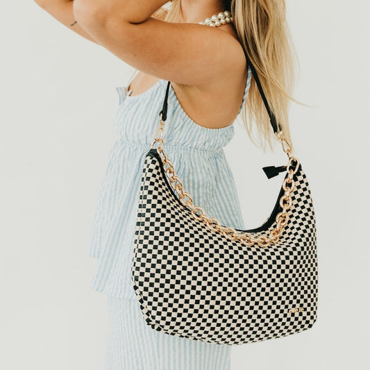 Slouchy Woven Shoulder Bag
