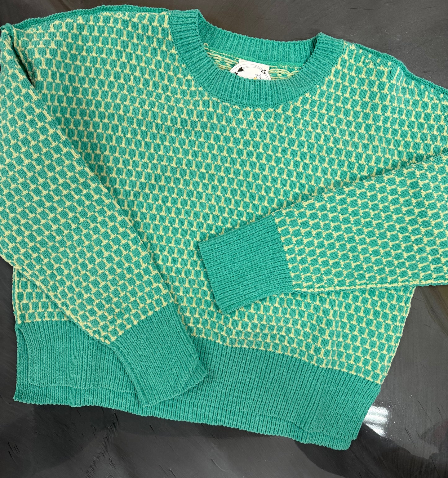 Sea Foam Pattern Chunky Sweater