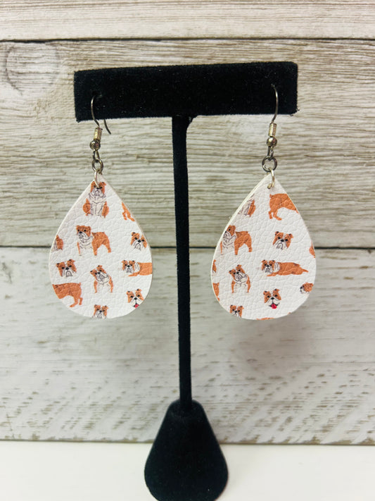 Bulldog Teardrop Earrings