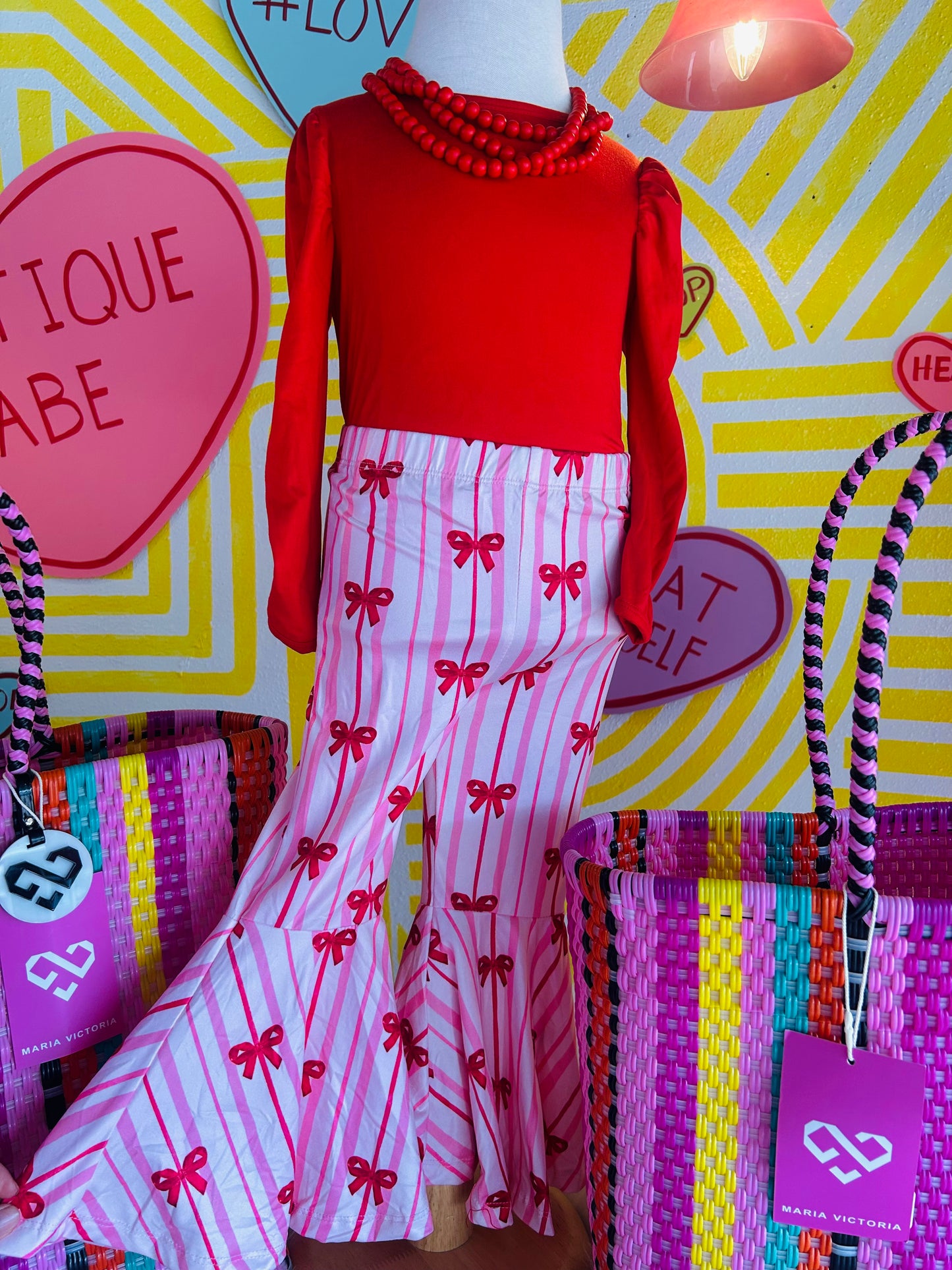 Exaggerated Bow Bell Bottoms