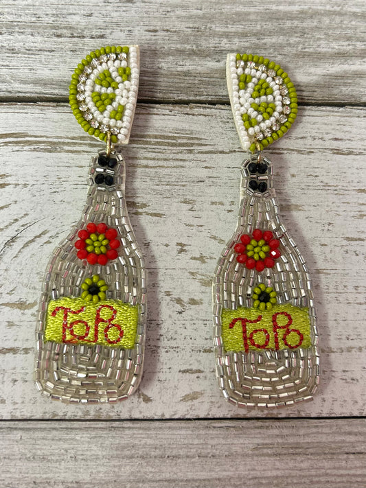 Seed Bead Earrings Topo Chico