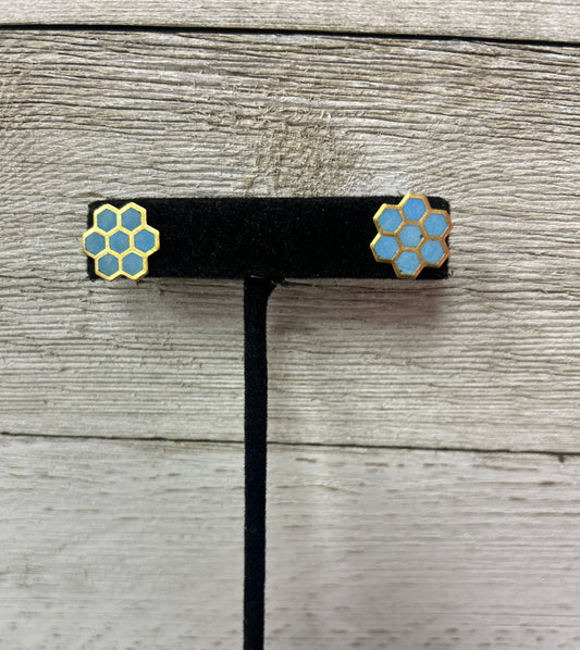 Honeycomb Earring Studs