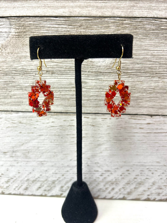 Small Harvest Resin Aztec Earring