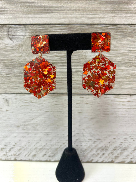 Harvest Resin Geometric Earrings