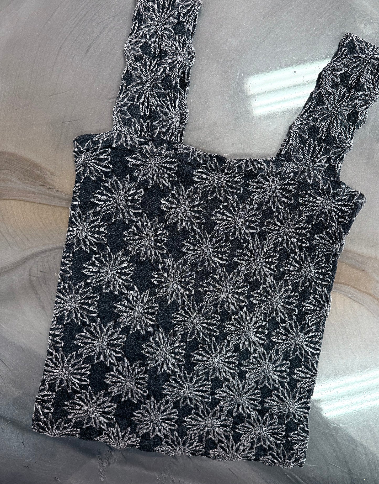 Floral Jacquard Seamless Tank Top