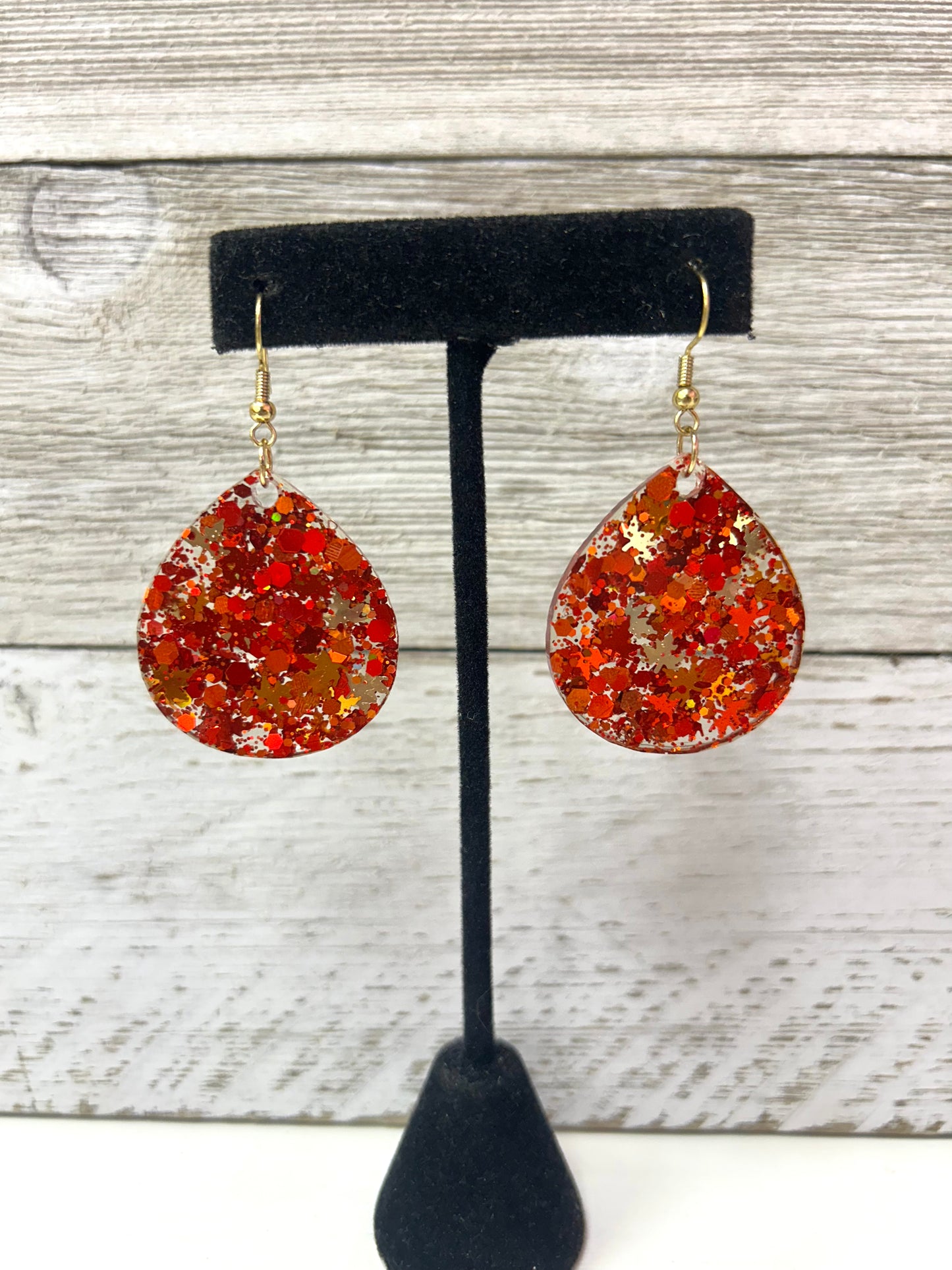 Harvest Resin Round Drop Earring