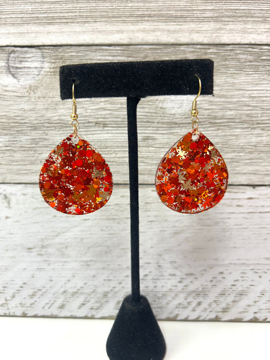 Harvest Resin Round Drop Earring