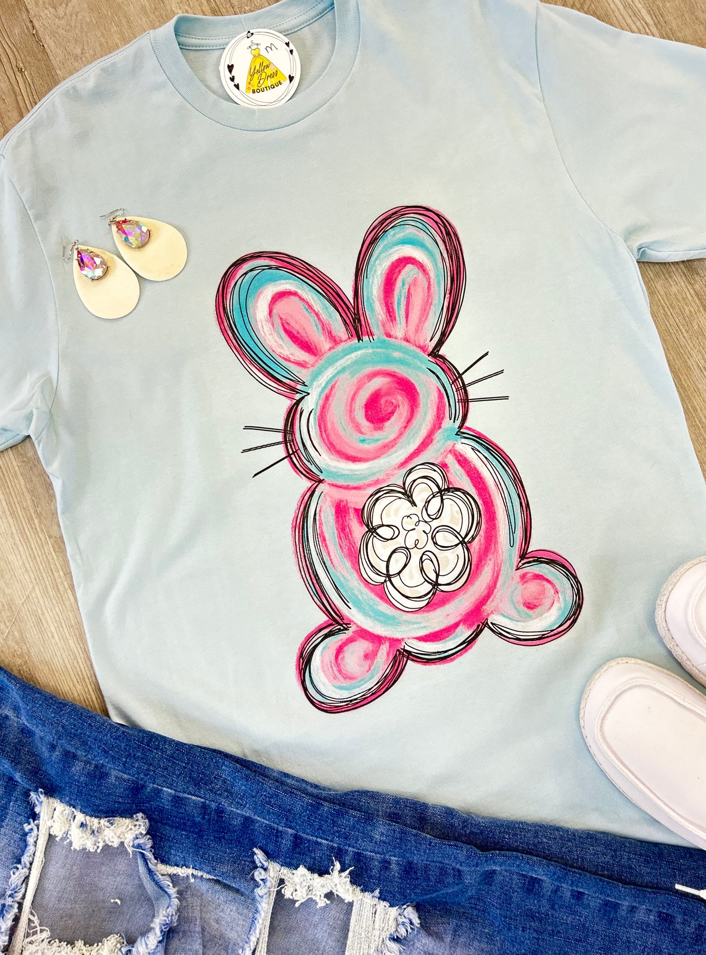 Watercolor Bunny Tee